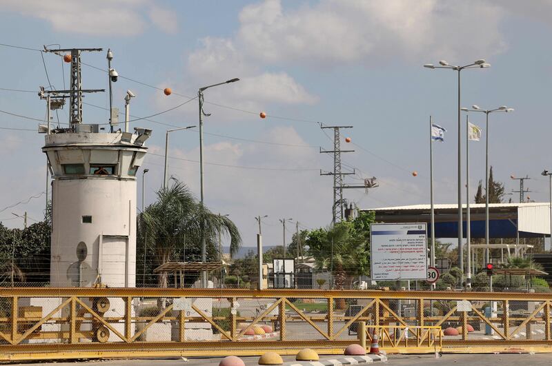 The Jalameh checkpoint near the Palestinian city of Jenin in the Israeli-occupied West Bank on September 14, 2022.  An Israeli soldier and two Palestinians were killed in overnight clashes near the checkpoint. AFP