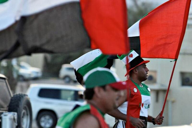 
FUJAIRAH , UNITED ARAB EMIRATES  Ð  Dec 2 : People celebrating the 41st national day of UAE at the Fujairah Corniche in Fujairah. ( Pawan Singh / The National ) For News. 

