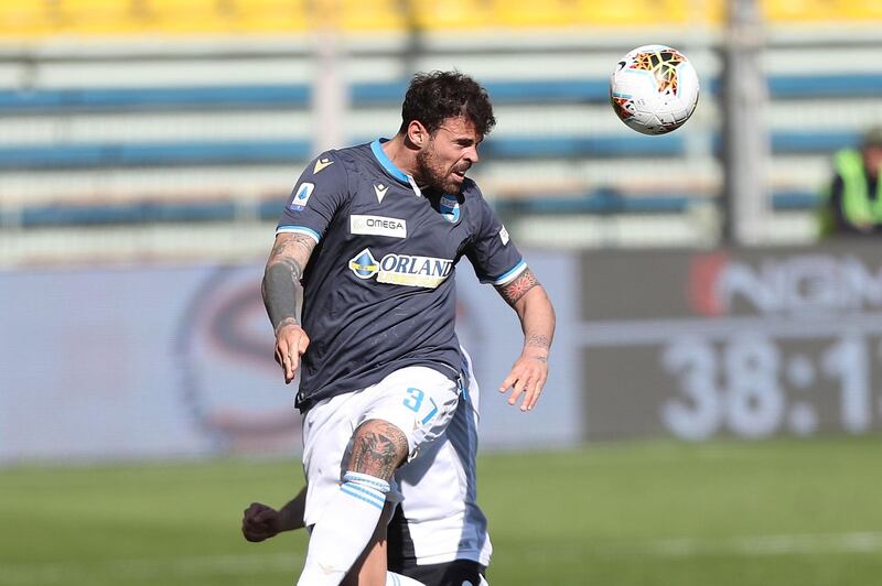 PARMA, ITALY - MARCH 08: Andrea Petagna of Spal in action during the Serie A match between Parma Calcio and  SPAL at Stadio Ennio Tardini on March 8, 2020 in Parma, Italy.  (Photo by Gabriele Maltinti/Getty Images)