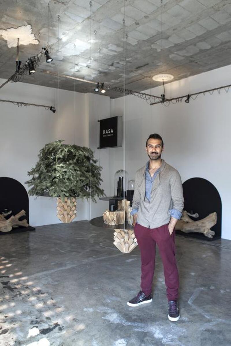 Khalid Shafar at Kasa, his showroom. Reem Mohammed / The National