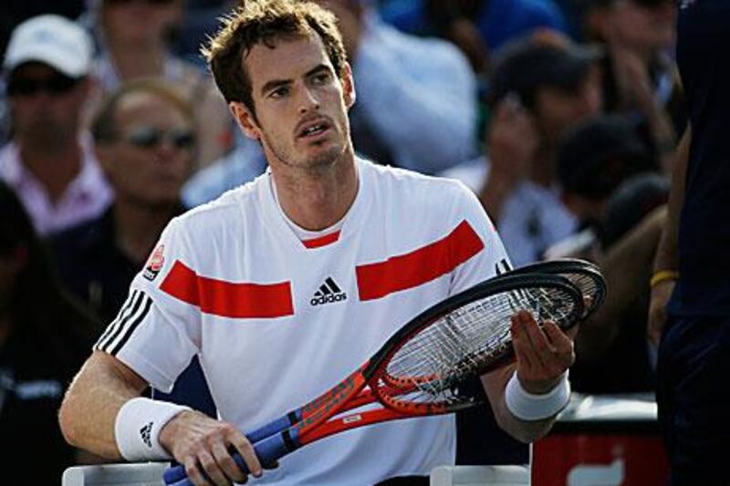 Andy Murray reflects on losing a set during his US Open quarter-final defeat to Stanislas Warwinka. David Goldman / AP Photo