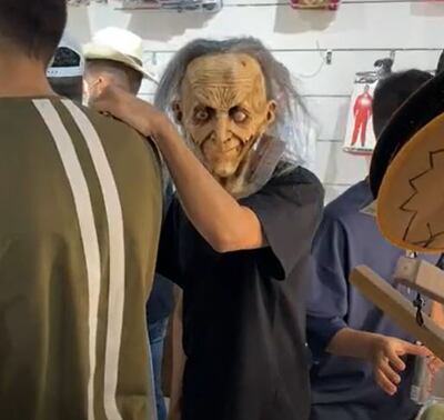 A screengrab from the video of Saudi Arabian residents gear up for Halloween.