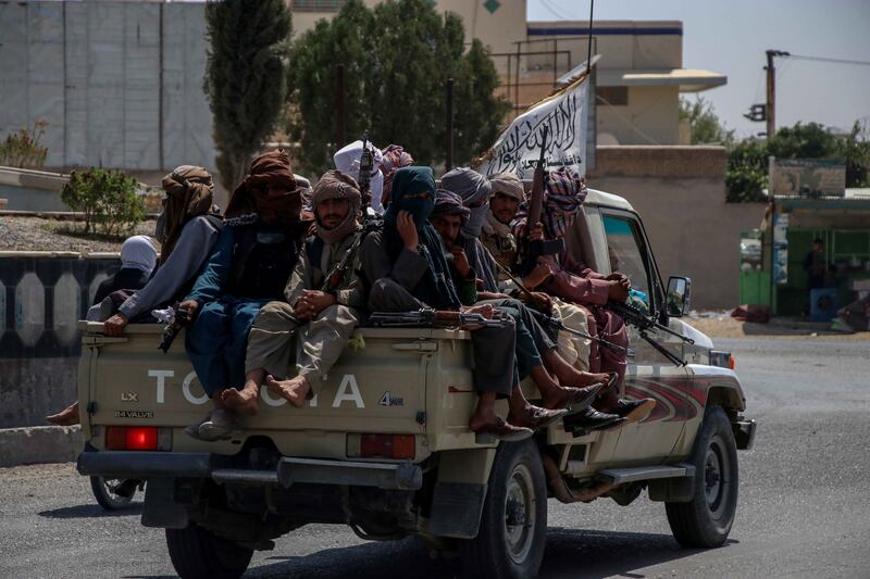 Taliban fighters patrol the southern Afghan city of Kandahar. Photo: EPA