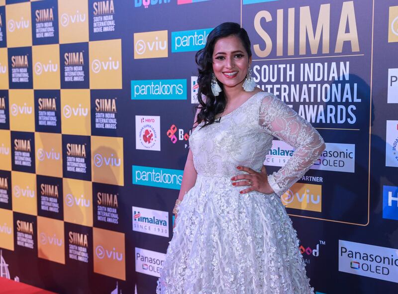 Dubai, United Arab Emirates, September 15, 2018.  SIIMA Day 2 Red Carpet. --- Anusha GowdaVictor Besa/The NationalSection:  ACReporter:  Felicity Campbell