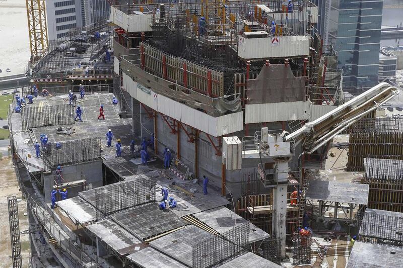 The Lilian Tower under construction in Business Bay. Antonie Robertson / The National