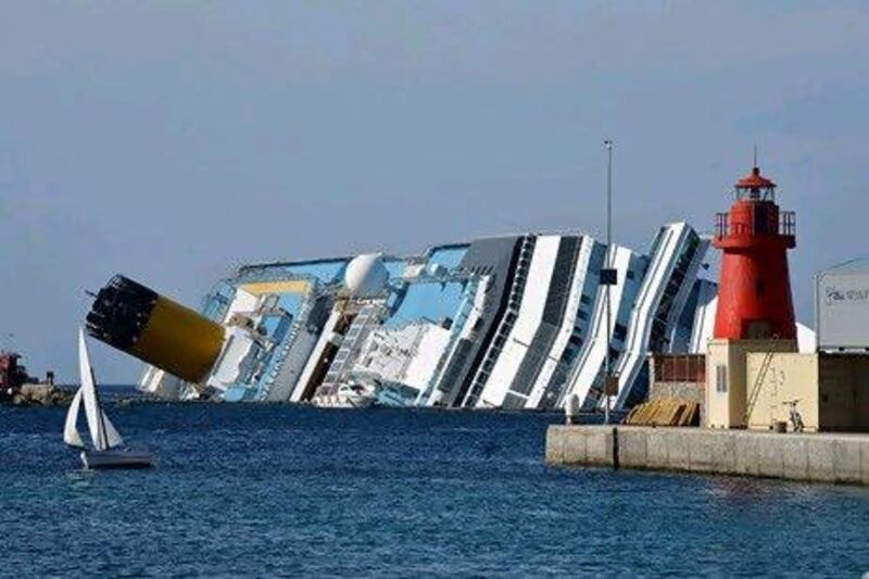 The Costa Concordia was excluded from statistics as it was termed an 'an exceptional loss'. Vincenzo Pinto / AFP