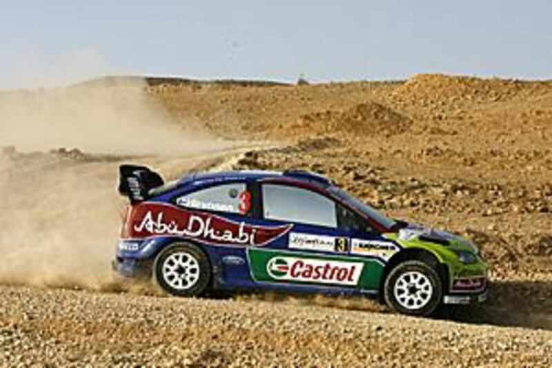 BP Ford Abu Dhabi's Mikko Hirvonen in action in last year's Rally Jordan, which has similar terrain to that likely to be experienced in the inaugural Rally Abu Dhabi.