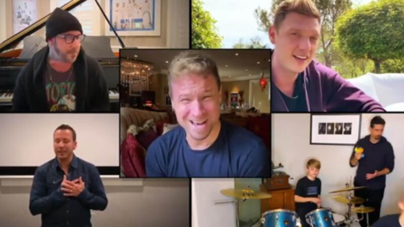 The Backstreet Boys got back together for an online rendition of 'I Want It That Way'. YouTube 