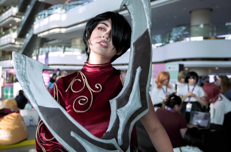 Dubai, United Arab Emirates, February 21, 2020.  
Cosplay at Esports Festival World Finals at Meydan Grandstand, Dubai.  Kermi Meyers as Cinder Fall.
Victor Besa / The National
Section:  WK
Reporter:  None