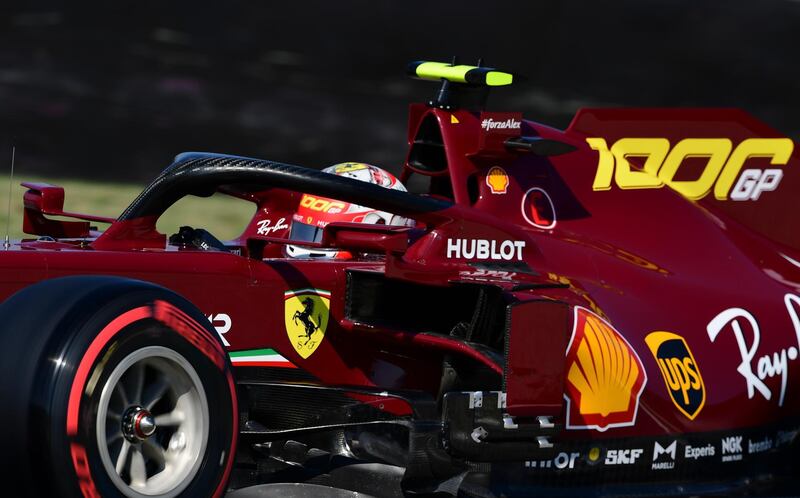 Charles Leclerc of Ferrari during qualifying. EPA