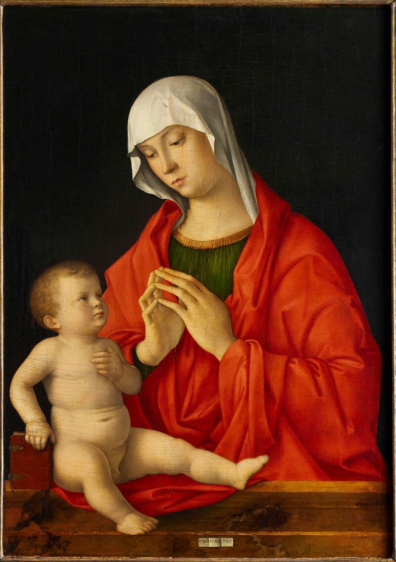 Virgin and Child by 15th century Italian painter Giovanni Bellini. Photo: Louvre Abu Dhabi/Thierry Ollivier