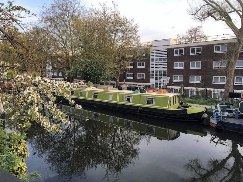 The family must continuously cruise across the city’s canals spending no more than two weeks at any one place. Courtesy Kim Easton-Smith