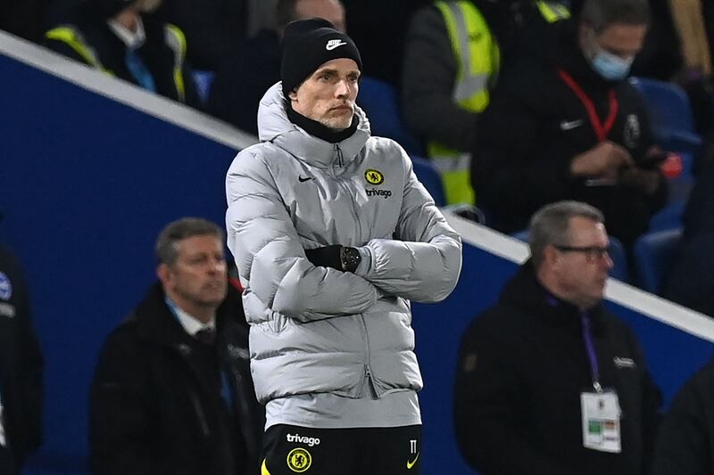 Chelsea's German head coach Thomas Tuchel looks on. AFP