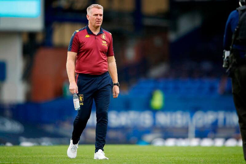 Aston Villa head coach Dean Smith. AFP