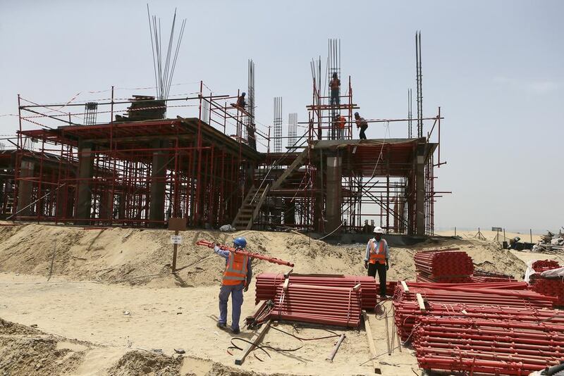 Ongoing construction of the golf villas that will be a part of Al Zorah. Sarah Dea / The National
