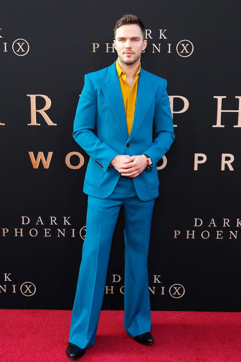 epa07626668 British actor/cast member Nicholas Hoult arrives for the world premiere of Dark Phoenix at the TCL Chinese Theatre IMAX in Hollywood, Los Angeles, California, USA 04 June 2019. The movie opens in the US 07 June 2019.  EPA-EFE/NINA PROMMER