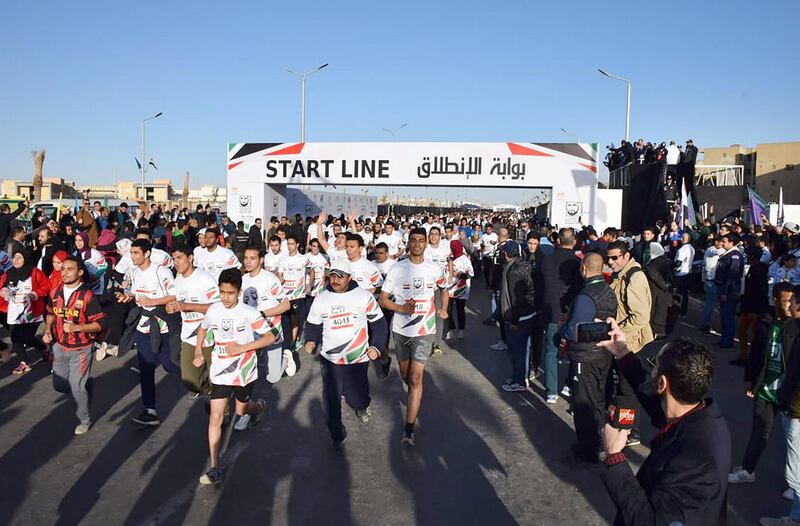 The 6th edition of the Zayed Charity Marathon kicked-off today in the Egyptian city of Suez. The marathon is being held under the patronage of His Highness Sheikh Mohamed bin Zayed Al Nahyan, Crown Prince of Abu Dhabi and Deputy Supreme Commander of the UAE Armed Forces. Monies raised during the marathon will be donated to Cairo University's National Cancer Institute. WAM/Nour Salman