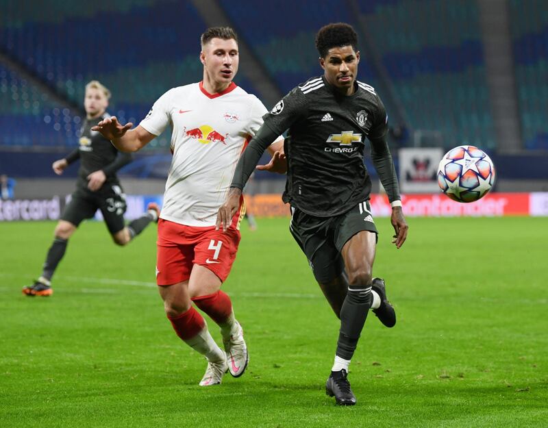 LB: Willi Orban (RB Leipzig) - Fearless facing Manchester United’s attacking pace. But for VAR the Hungarian would also have added a goal of his own to his club’s first-half blitz. Reuters