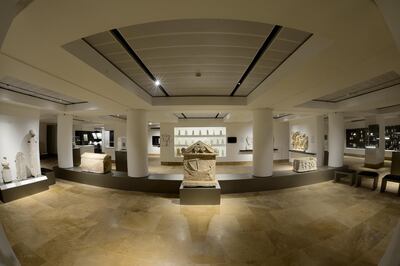 October 2016 - photo of The National Museum of Beirut 's basement level which was reopened earlier this month after more than 40 years of closure

The basement is dedicated to a display of funerary art

Courtesy Anne-Marie Afeiche *** Local Caption ***  The basement is dedicated to a display of funerary art.jpg