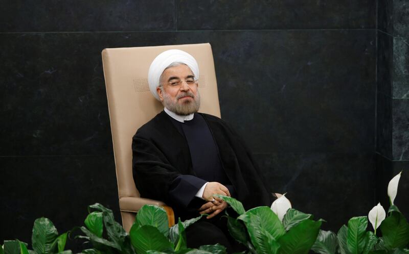 FILE PHOTO: Iran's President Hassan Rouhani waits to address the 68th United Nations General Assembly at UN headquarters in New York, September 24, 2013. REUTERS/Ray Stubblebine/File Photo