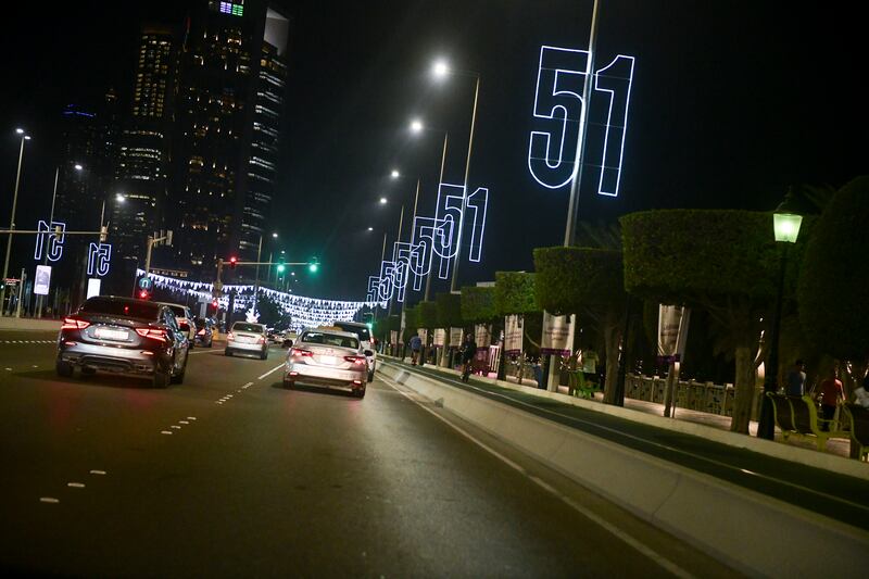 Street lights in Abu Dhabi. Khushnum Bhandari / The National
