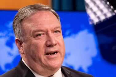 US Secretary of State Mike Pompeo called the head of Libya's Government of National Accord on May 22, 2020. Reuters