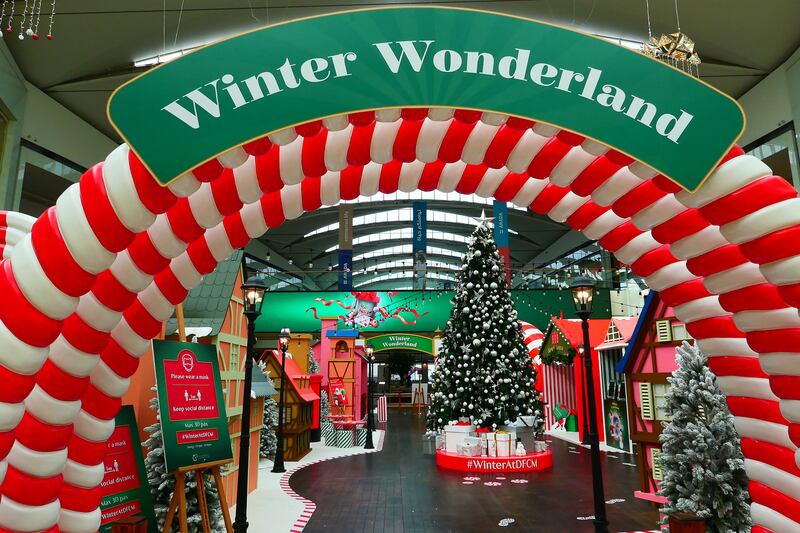 The entrance to Dubai Festival City Mall's Winter Wonderland. Pawan Singh / The National