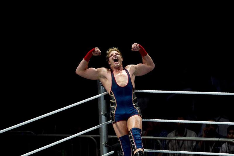 Jack Swagger pumps up the crowd during WWE's RAW World Tour at Zayed Sports City in Abu Dhabi on February 10, 2012. Christopher Pike / The National