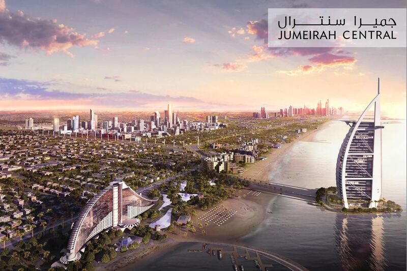 The Jumeirah Central project, when finished, will have up to 35,000 residents, 9 million square feet of retail space and 7,200 hotel rooms. WAM
