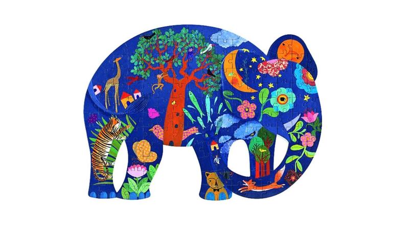 Djeco's blue elephant puzzle, for ages 6 and up, Dh79, from www.sprii.ae