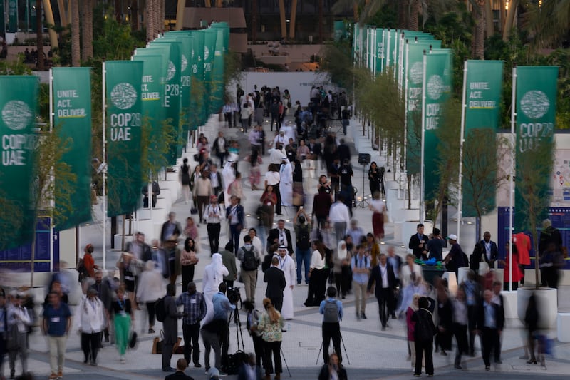 Delegates at Cop28 are expected reach an agreement on a 'phase-out' of fossil fuels. AP