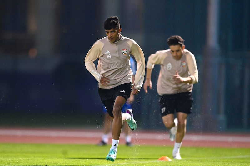 The UAE squad train in Dubai ahead of their upcoming 2026 World Cup qualifier against Yemen. 
