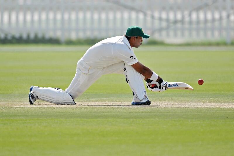 Khurram Manzoor played for most of the day on Tuesday. Jeff Topping for The National