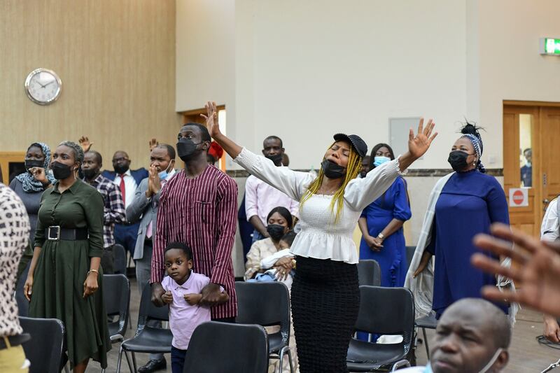Worshippers from the Redeemed Christian Congregation. 