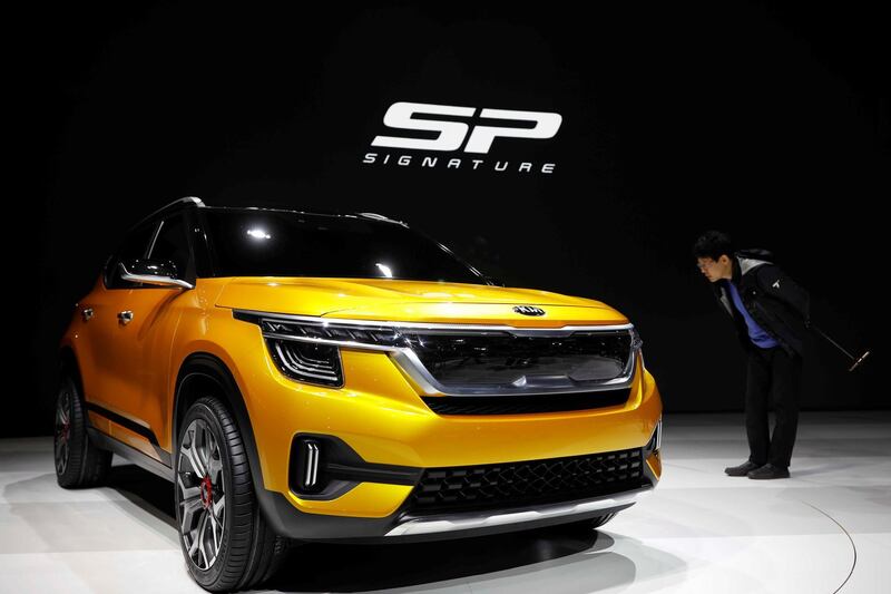 A Kia Motors' concept SUV SP is seen during the 2019 Seoul Motor Show in South Korea. Reuters / Kim Hong-Ji
