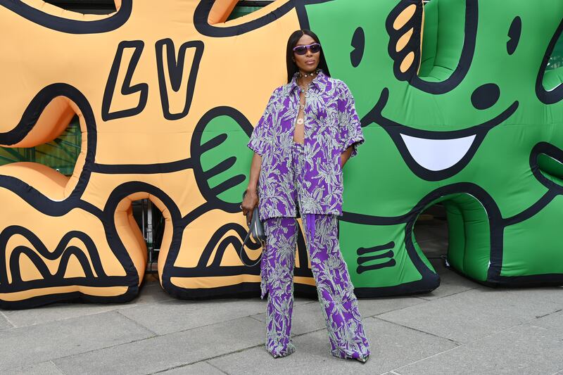 British model Naomi Campbell attends the Louis Vuitton show. Getty Images For Louis Vuitton