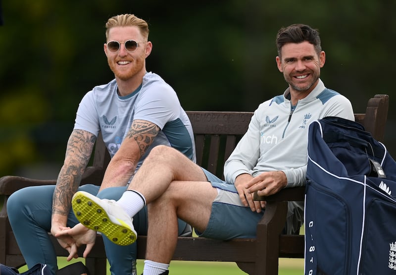 England captain Ben Stokes and James Anderson. Getty 