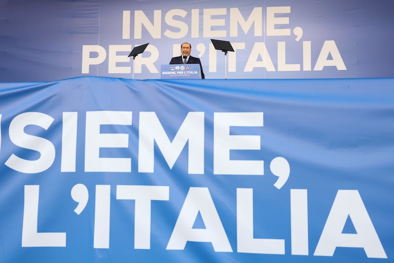 Silvio Berlusconi speaks in Rome. Bloomberg