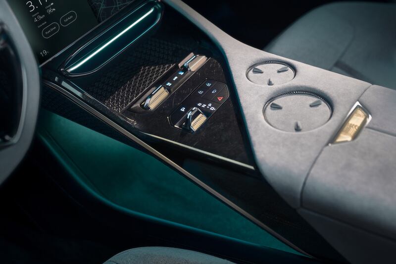 The Eletre's centre console.