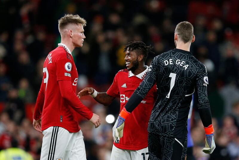 Scott McTominay 7 - On for Antony after 75 with United at 2-0 and needed to see the game out. Reuters
