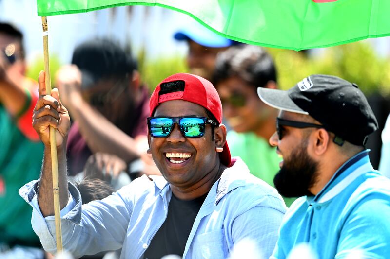 Bangladesh fans show their support in Tauranga. Getty