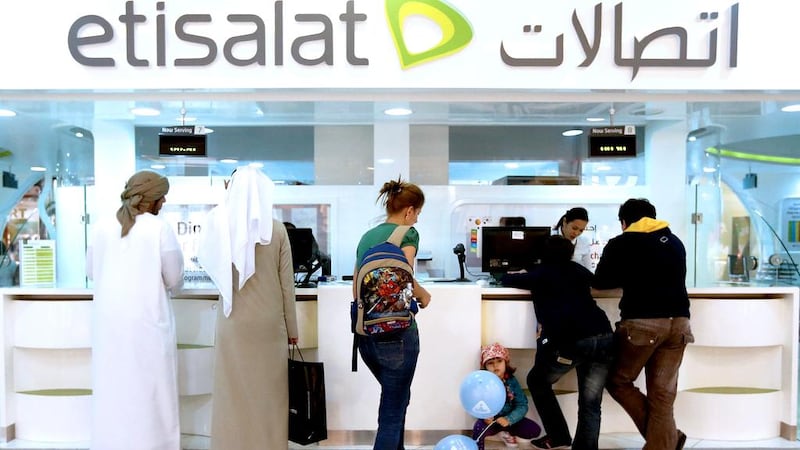 Etisalat was named the most valuable brand in the Middle East. Satish Kumar / The National