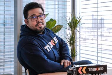 Gaurav Biswas, co-founder and chief executive of Trukker, left his lucrative job in a construction consultancy within two months of having the idea for the company's app. Victor Besa / The National