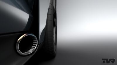 TVR's comeback model will have side exhausts. Courtesy TVR