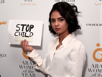 Nada Al Ahdal at the Arab Women of Year Awards at Jumeirah Carlton Tower Hotel, London, in March. Getty