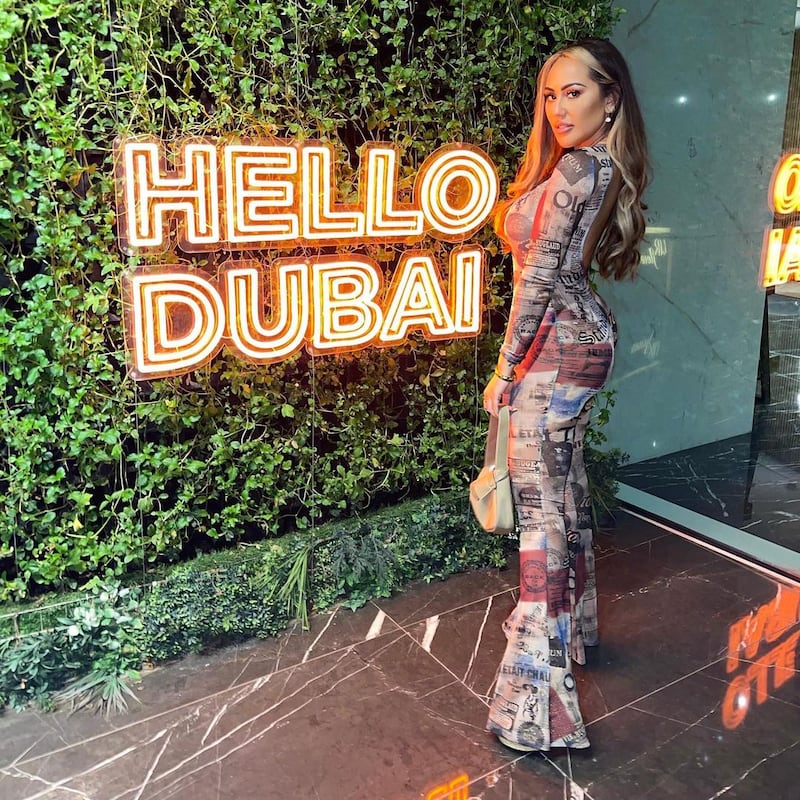 Sophie Kasaei: The former ‘Geordie Shore’ star jetted into Dubai for a short holiday, revealing on Instagram: ‘That will be all from the Dubai pics. Home time now.’ Instagram