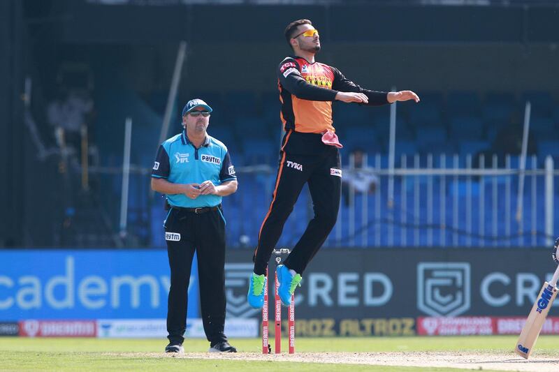 Abdul Samad of Sunrisers Hyderabad during match 17 of season 13 of the Indian Premier League (IPL ) between the Mumbai Indians  and the Sunrisers Hyderabad held at the Sharjah Cricket Stadium, Sharjah in the United Arab Emirates on the 4th October 2020.  Photo by: Rahul Gulati  / Sportzpics for BCCI