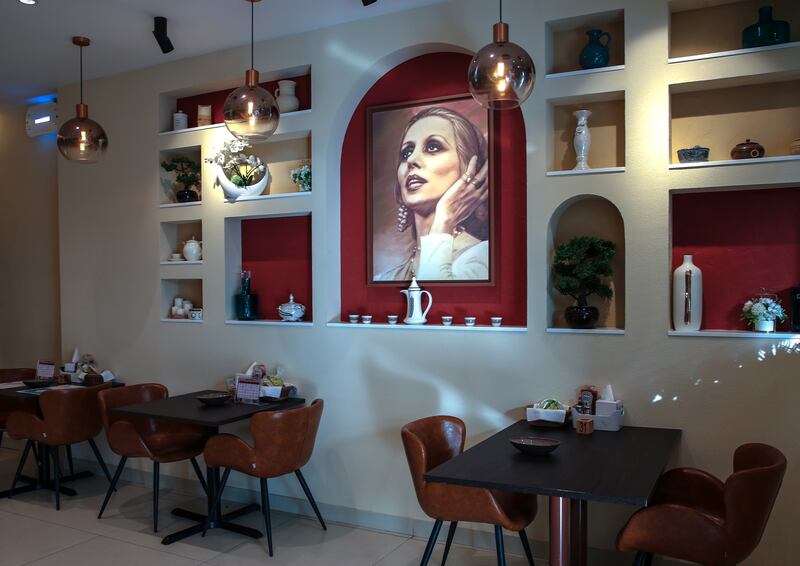 Interiors in Qalat Baalbak restaurant. Victor Besa / The National