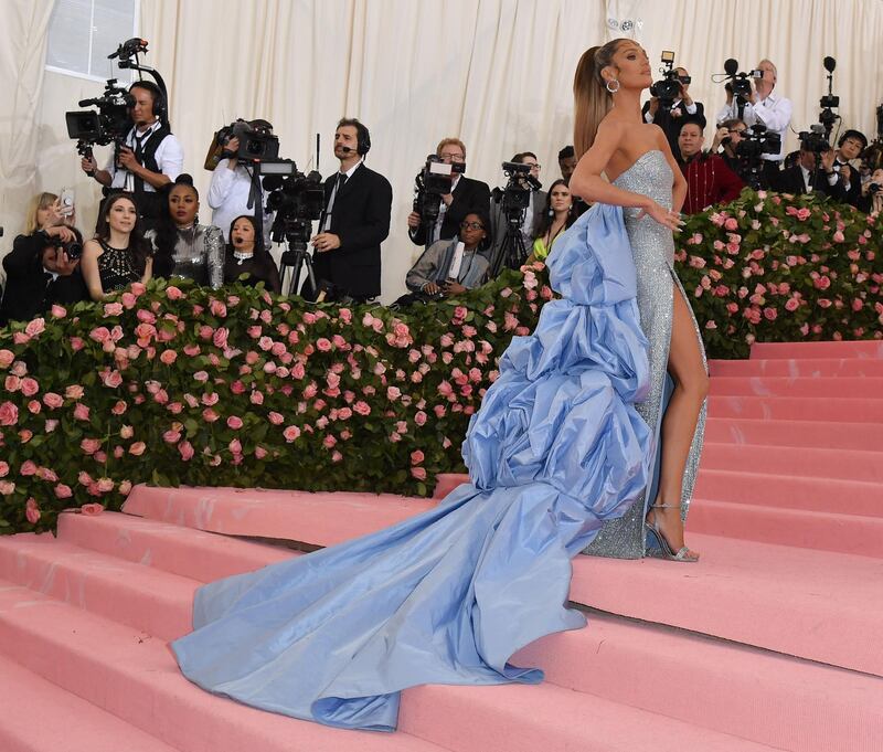 Model Candice Swanepoel arrives at the 2019 Met Gala in New York on May 6. AFP