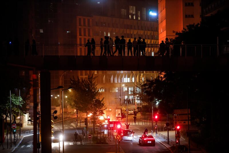 The unrest is over the killing of a 17-year-old by police in Nanterre, Paris. EPA